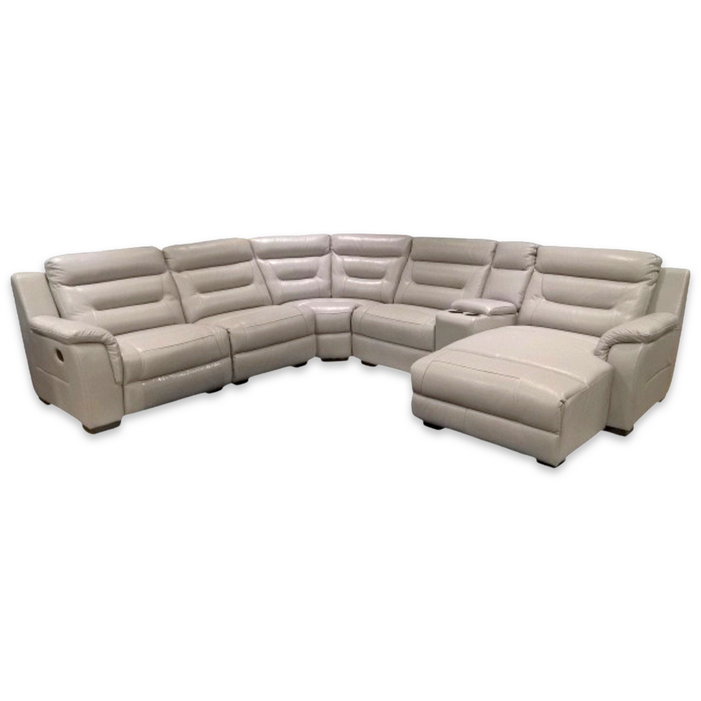 Valencia 6pc Leather and PVC  Modular Suite