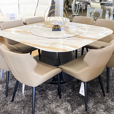 Domus Square Dining Table w/ Lazy Susan