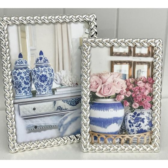Luxe Plaited Silver Frame 4x6