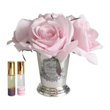 Seven Rose Bouquet Silver French Pink
